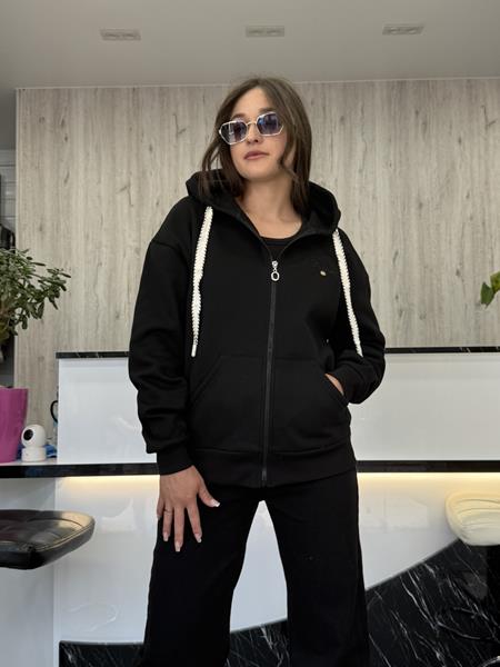 Кофта спорт JJF (L-4XL) 50146 black (зима)