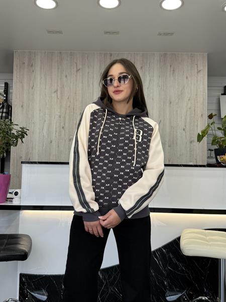 Кофта спорт JJF (L-4XL) 50159 grey (зима)