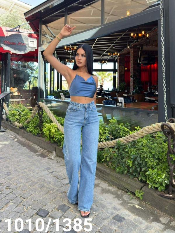 Джинсы Jeans Style (34-40) 1010-1385 l.blue (деми)