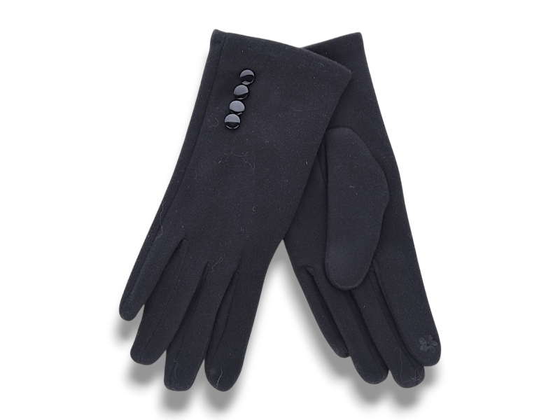 Перчатки КОРОЛЕВА (6.5-8.5) B11-89 black (зима)