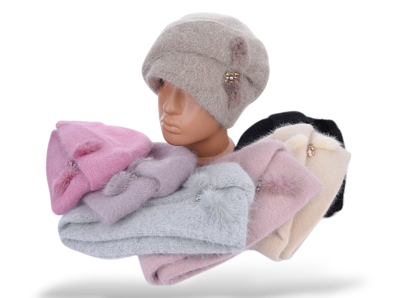 Шапка КОРОЛЕВА (one size) J03 mix (зима)