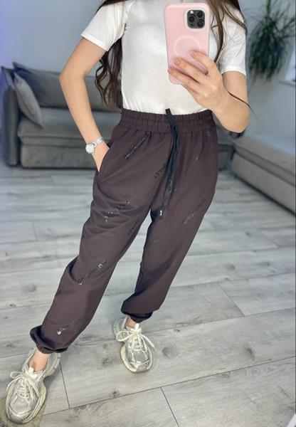 Штаны спорт S.Style (42-48) 321 brown (деми)