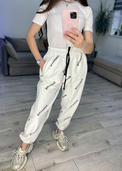 Штаны спорт S.Style (42-48) 321 white (деми)