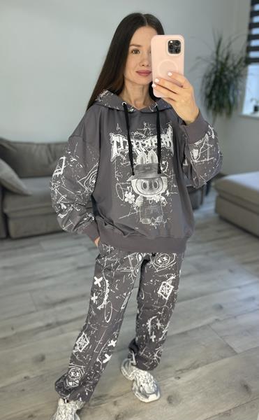 Костюм спорт S.Style (42-48) 612 d.grey (деми)