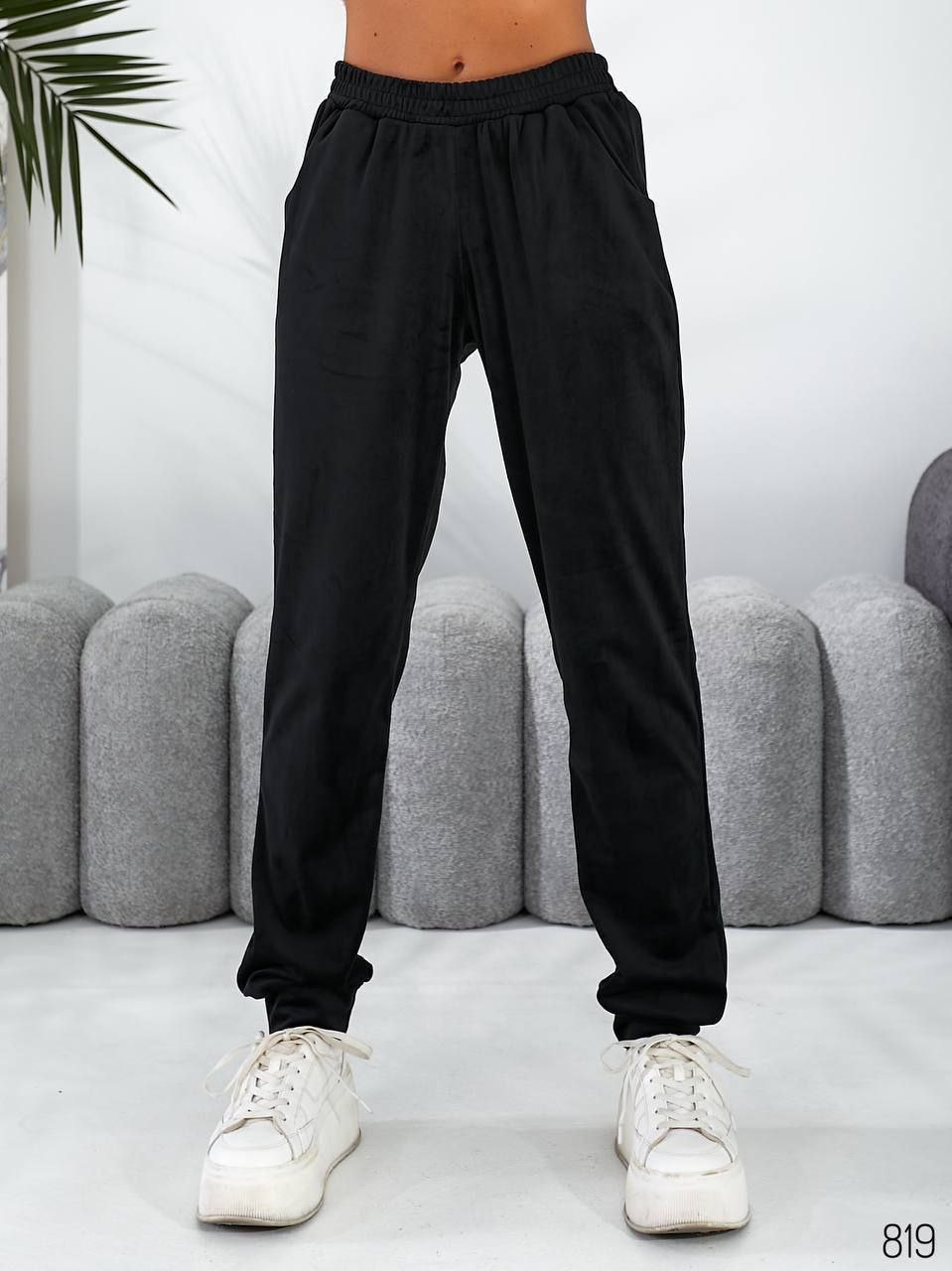 Штаны спорт Loren (44-58) 819 black (деми)