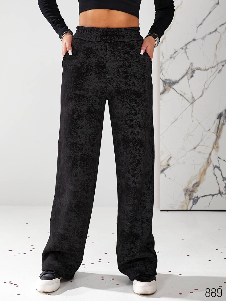 Штаны спорт Loren (40-54) 889 black (деми)