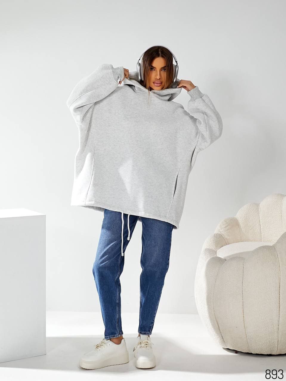 Худи Loren (44-54) 893 l.grey (зима)
