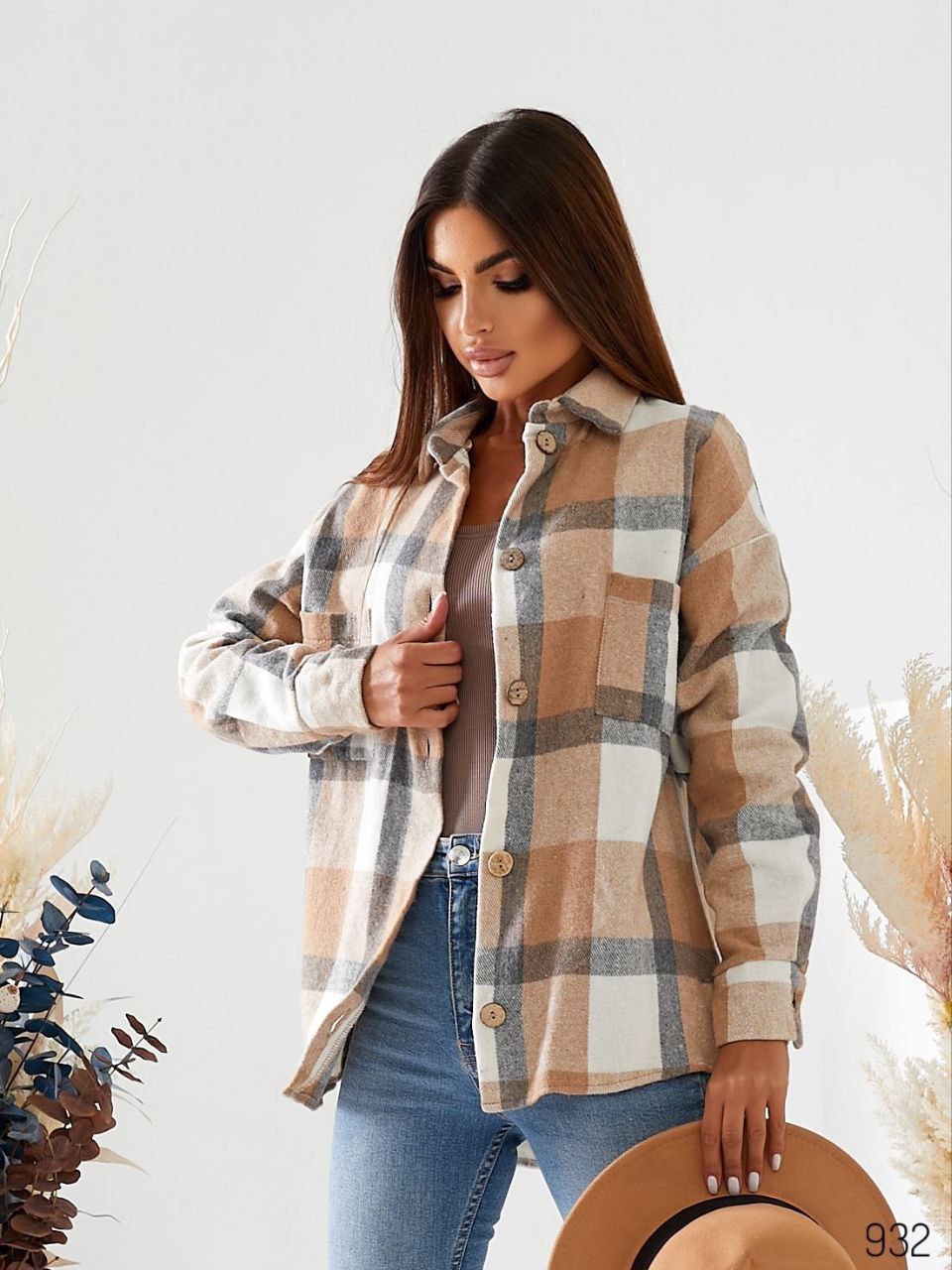 Рубашка Loren (42-56) 959 beige (деми)