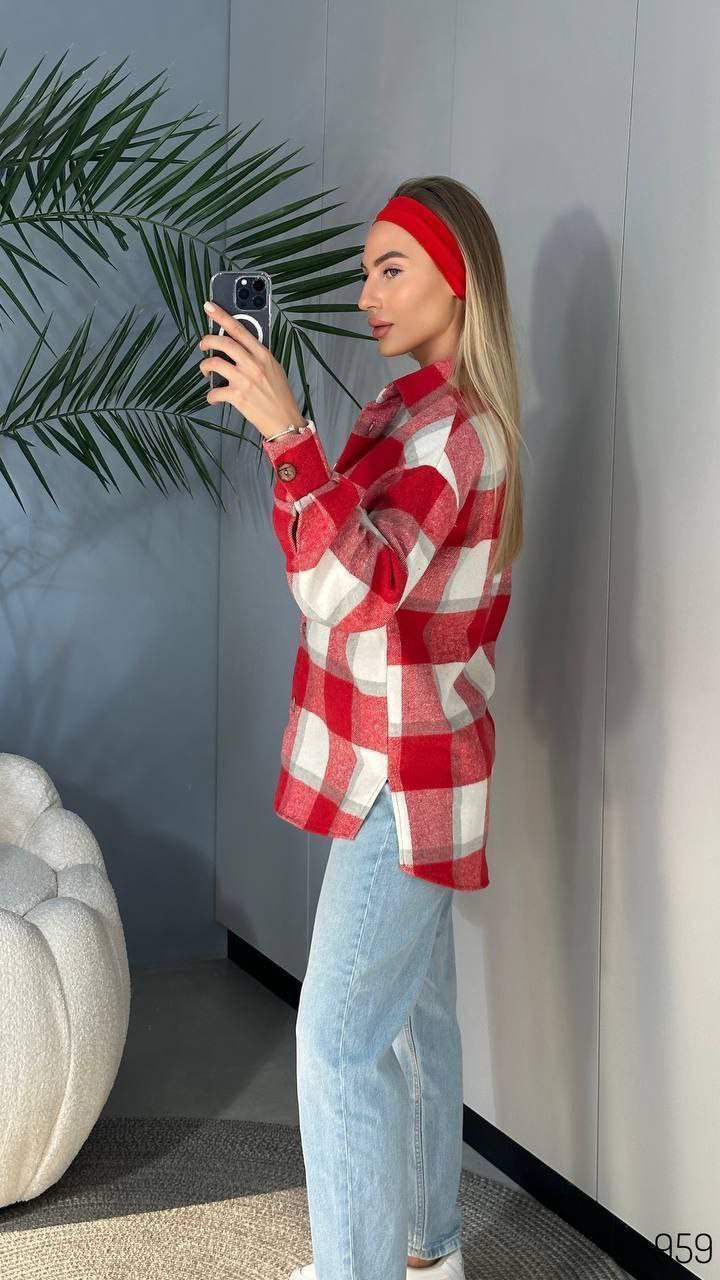 Рубашка Loren (42-56) 959-1 red (деми)