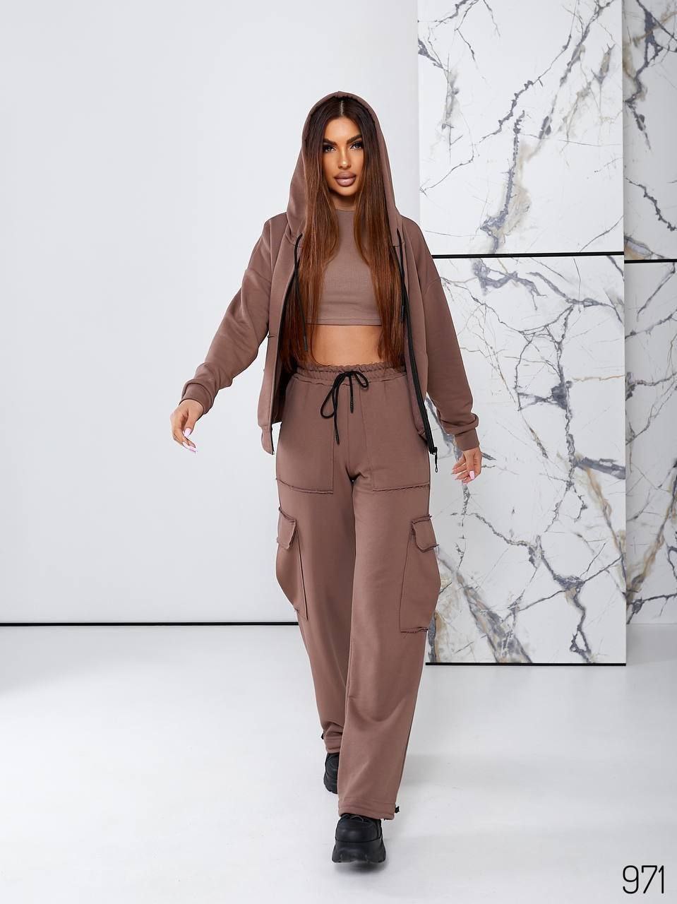 Костюм спорт Loren (42-48) 971 brown (деми)