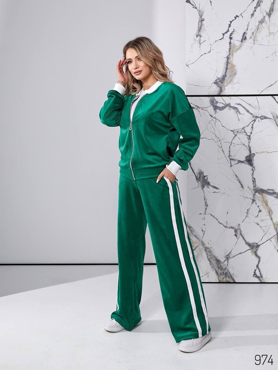 Костюм спорт Loren (40-54) 974 green (деми)