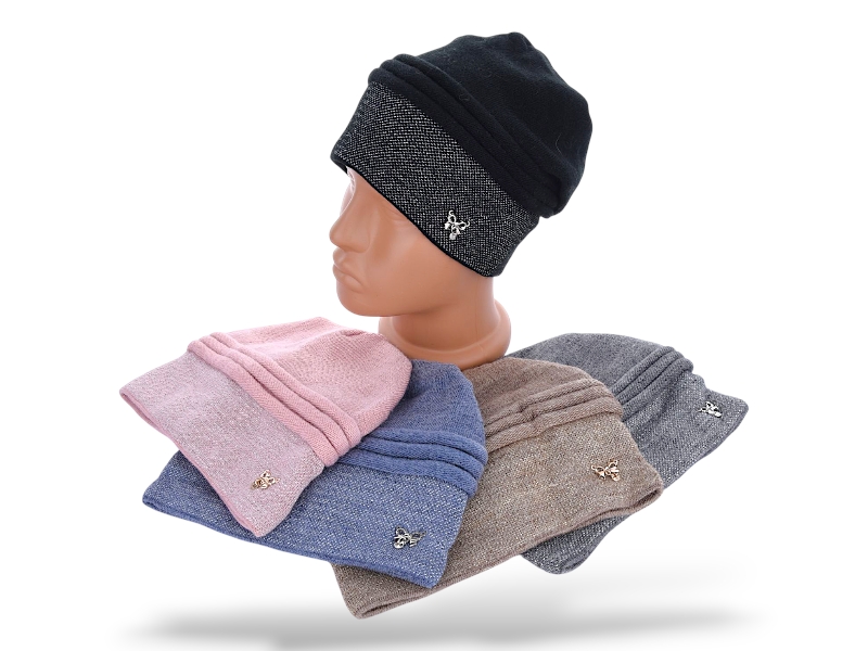 Шапка КОРОЛЕВА (one size) R27 mix (зима)