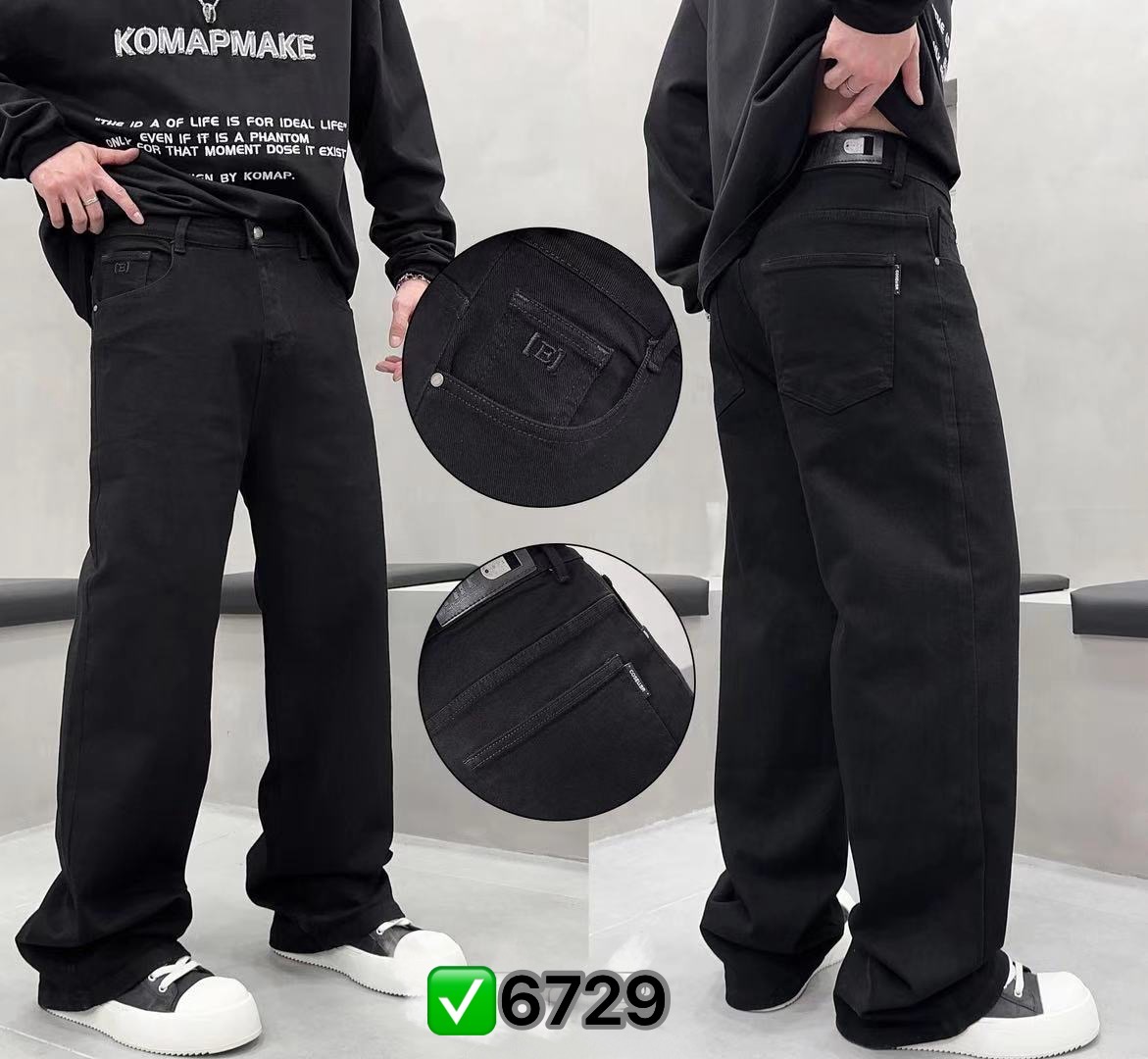 Джинсы God Baron (29-36) 6729 black (деми)