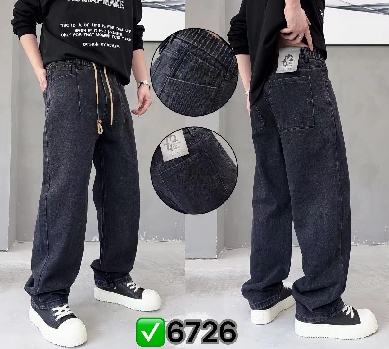 Джинсы God Baron (28-34) 6726 black (деми)