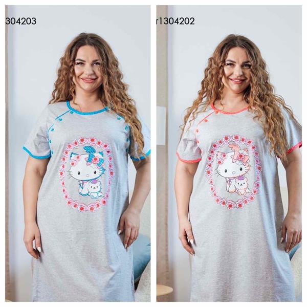 Ночнушка Vehuiah (M-XL) 1304202 grey (лето)