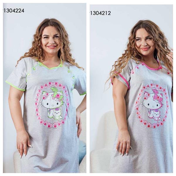 Ночнушка Vehuiah (M-XL) 1304212 grey (лето)