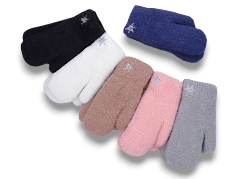 Варежки КОРОЛЕВА (one size) J1028 mix (зима)