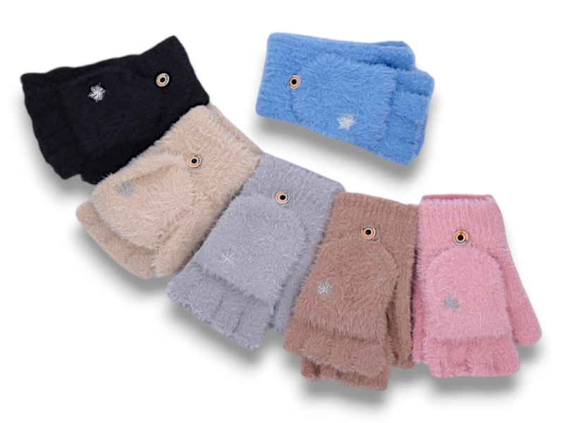 Варежки КОРОЛЕВА (one size) J3012 mix (зима)