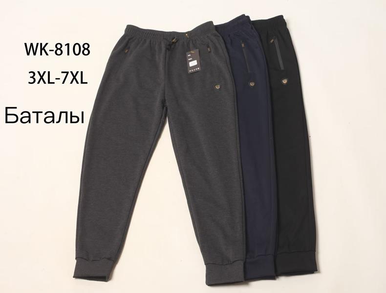 Штаны спорт Giang (3XL-7XL) 8108 black (деми)