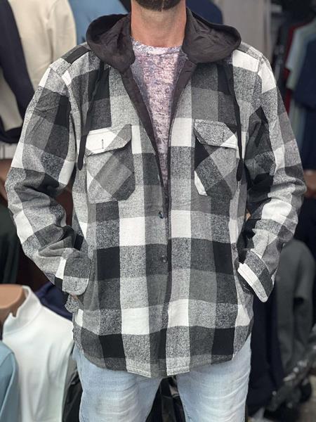 Рубашка Nik (XL-5XL) 56630 grey (зима)