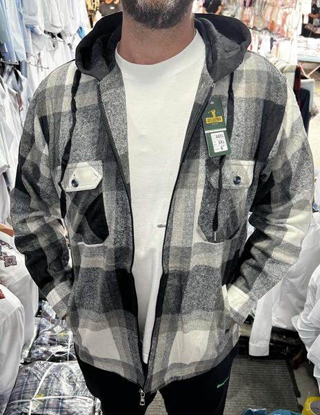 Рубашка Nik (XL-5XL) A691 grey (зима)