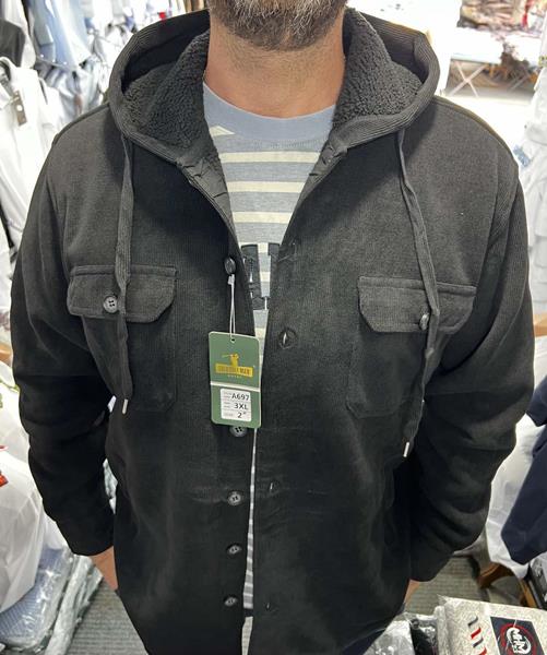 Рубашка Nik (XL-5XL) A697 black (зима)