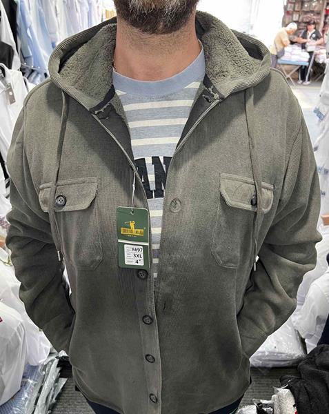 Рубашка Nik (XL-5XL) A697 green (зима)