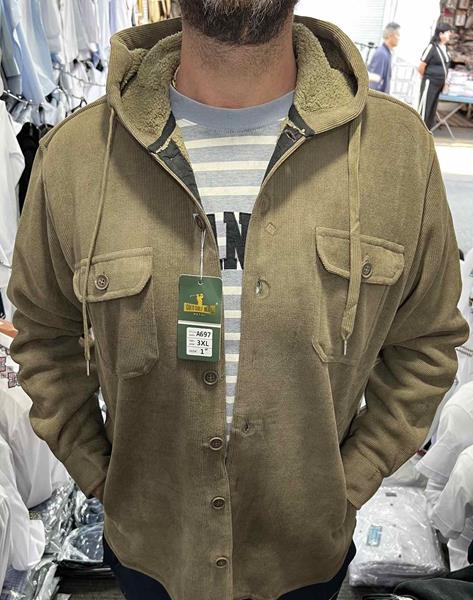 Рубашка Nik (XL-5XL) A697 khaki (зима)