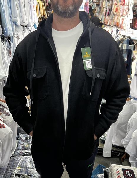 Рубашка Nik (XL-5XL) A698 black (зима)