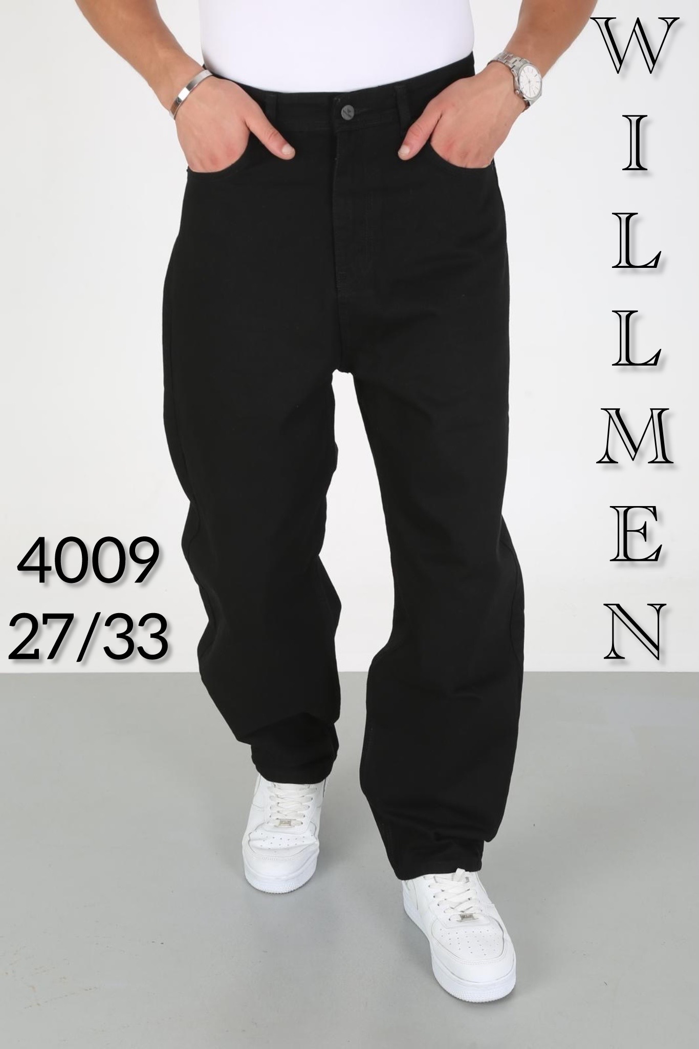 Джинсы God Baron (27-33) 4009 black (деми)