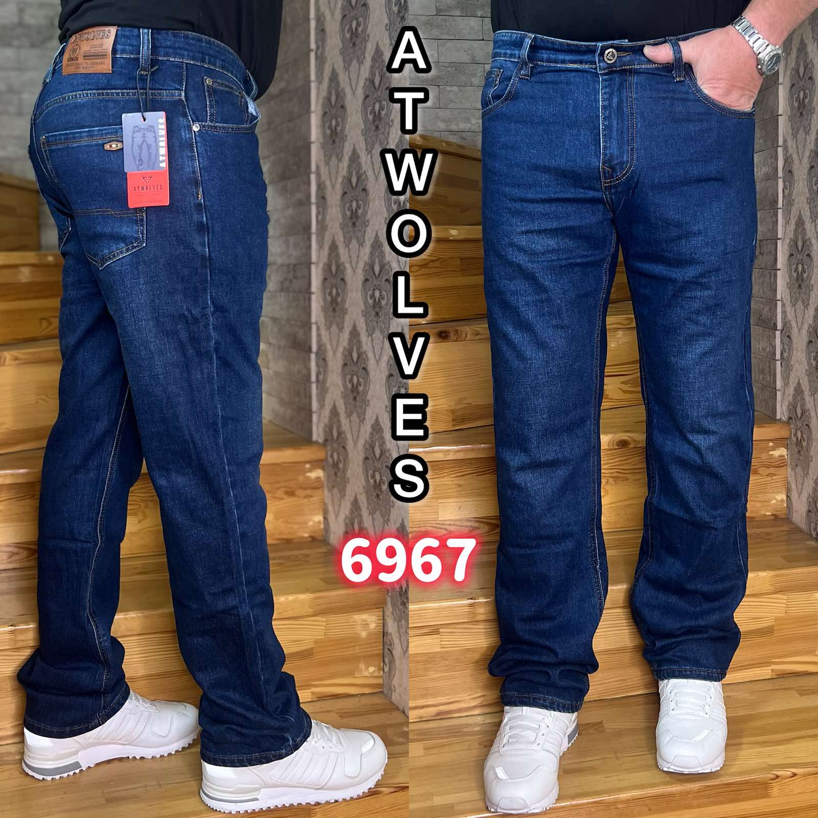 Джинсы God Baron (32-38) 6967 blue (деми)