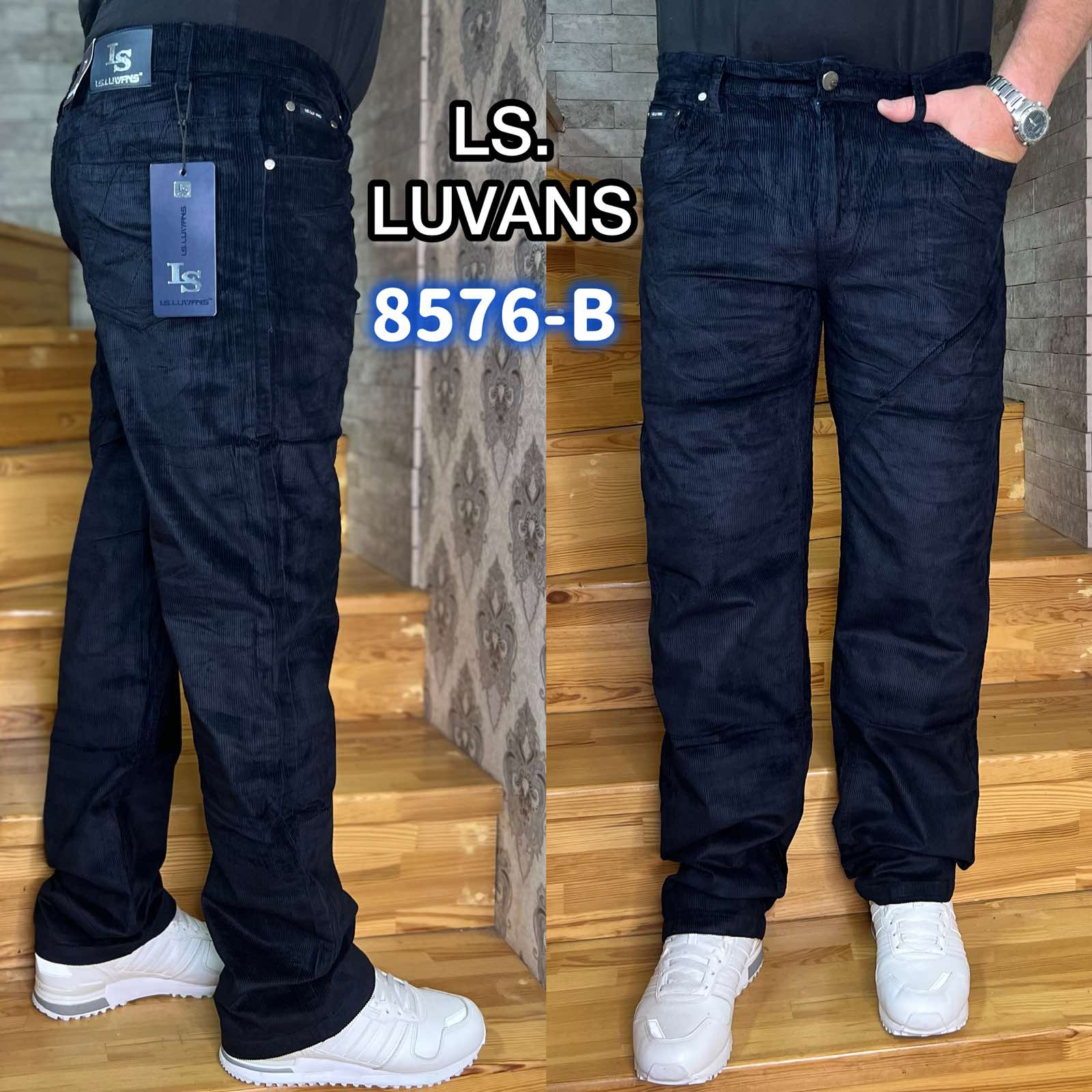 Брюки God Baron (32-40) 8576-B blue (деми)