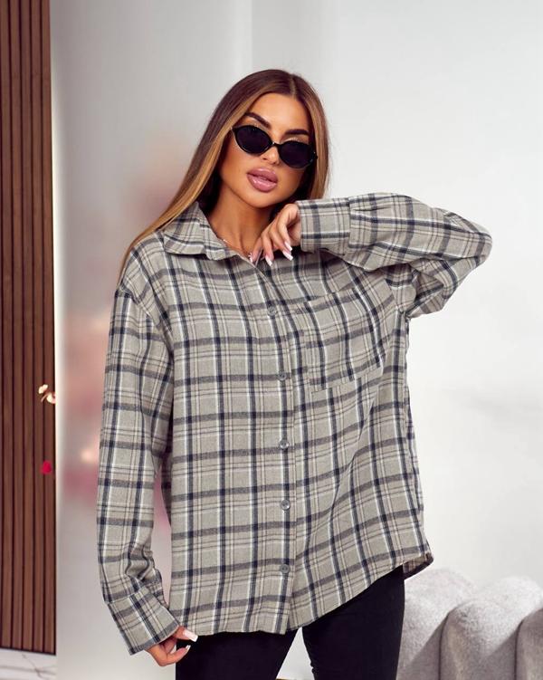 Рубашка Lelis (42-48) 1086 grey (деми)