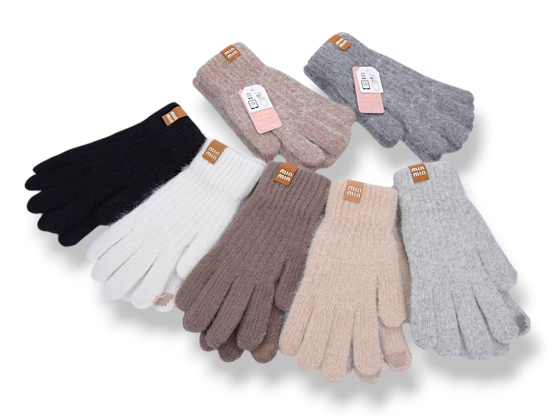 Перчатки КОРОЛЕВА (one size) 2402 mix (зима)