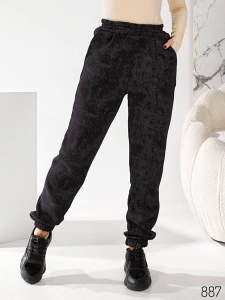 Штаны спорт Loren (44-58) 887 black (зима)