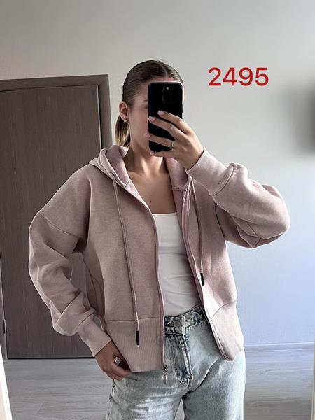 Кофта спорт FSN (42-48) 2495 beige (зима)