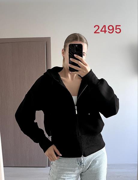 Кофта спорт FSN (42-48) 2495 black (зима)