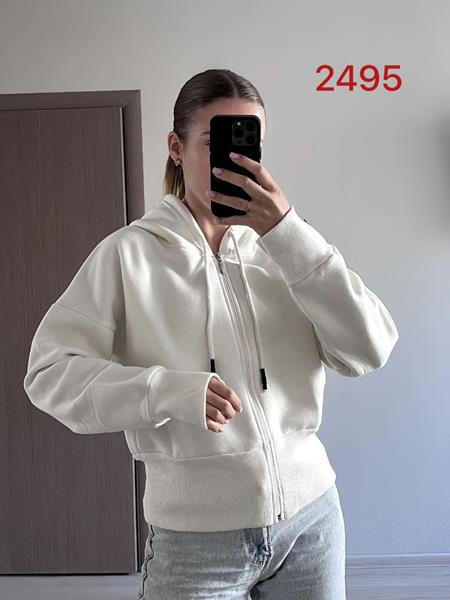 Кофта спорт FSN (42-48) 2495 white (зима)