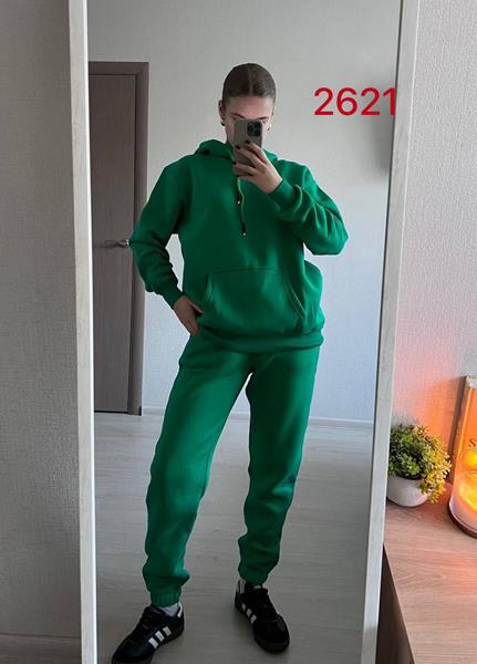 Костюм спорт FSN (46-52) 2621 green (зима)