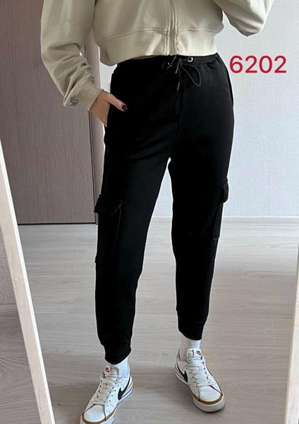 Штаны спорт FSN (42-48) 6202 black (зима)