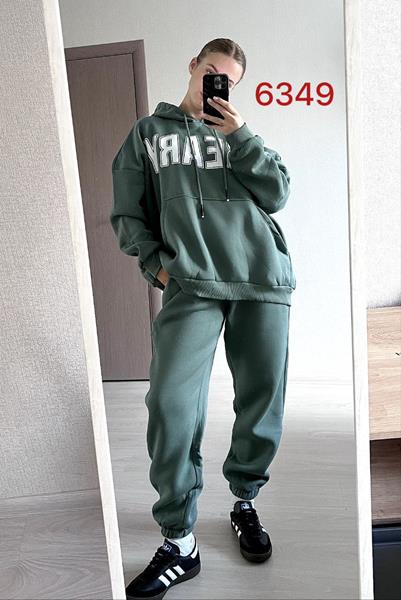 Костюм спорт FSN (46-52) 6349 green (зима)