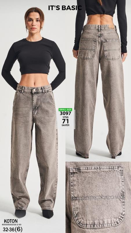 Джинсы Jeans Style (32-42) 3097-71 grey (деми)