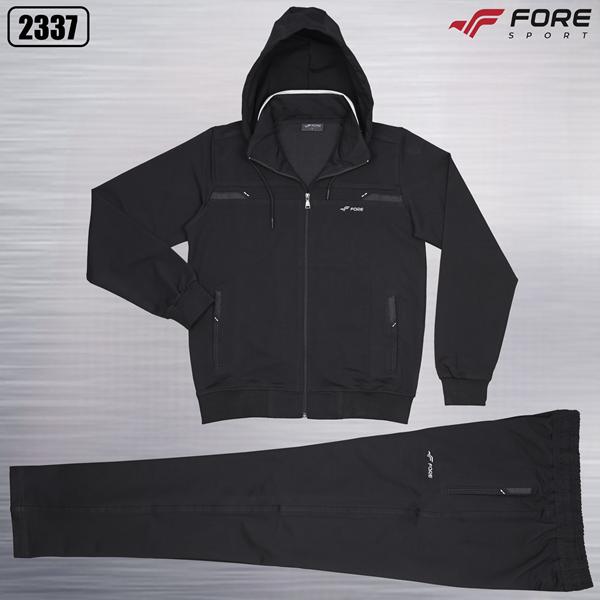 Костюм спорт AZT (M-3XL) 2337 black-silver (деми)