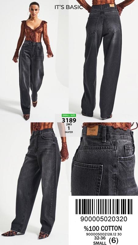 Джинсы Jeans Style (32-36) 3189-1 d.grey (деми)
