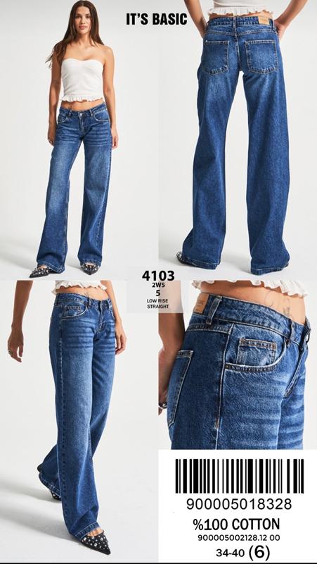 Джинсы Jeans Style (34-40) 3240-5 blue (деми)