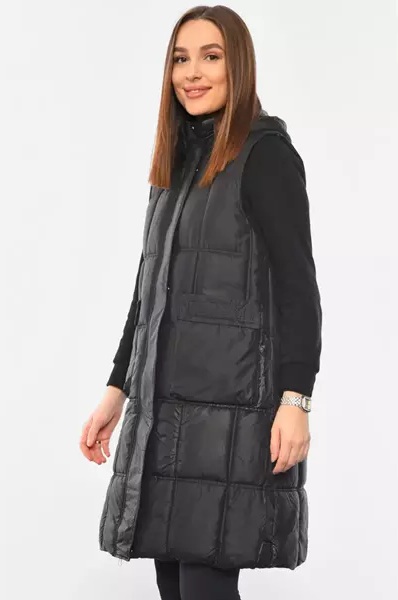 Жилетка Sport style (L-3XL) 1165 black (деми)