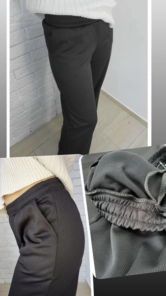 Штаны спорт Sport style (S-XL) 7279 black (зима)