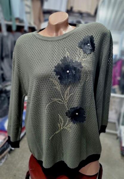 Свитер Julia (50-52) JL4 khaki (деми)