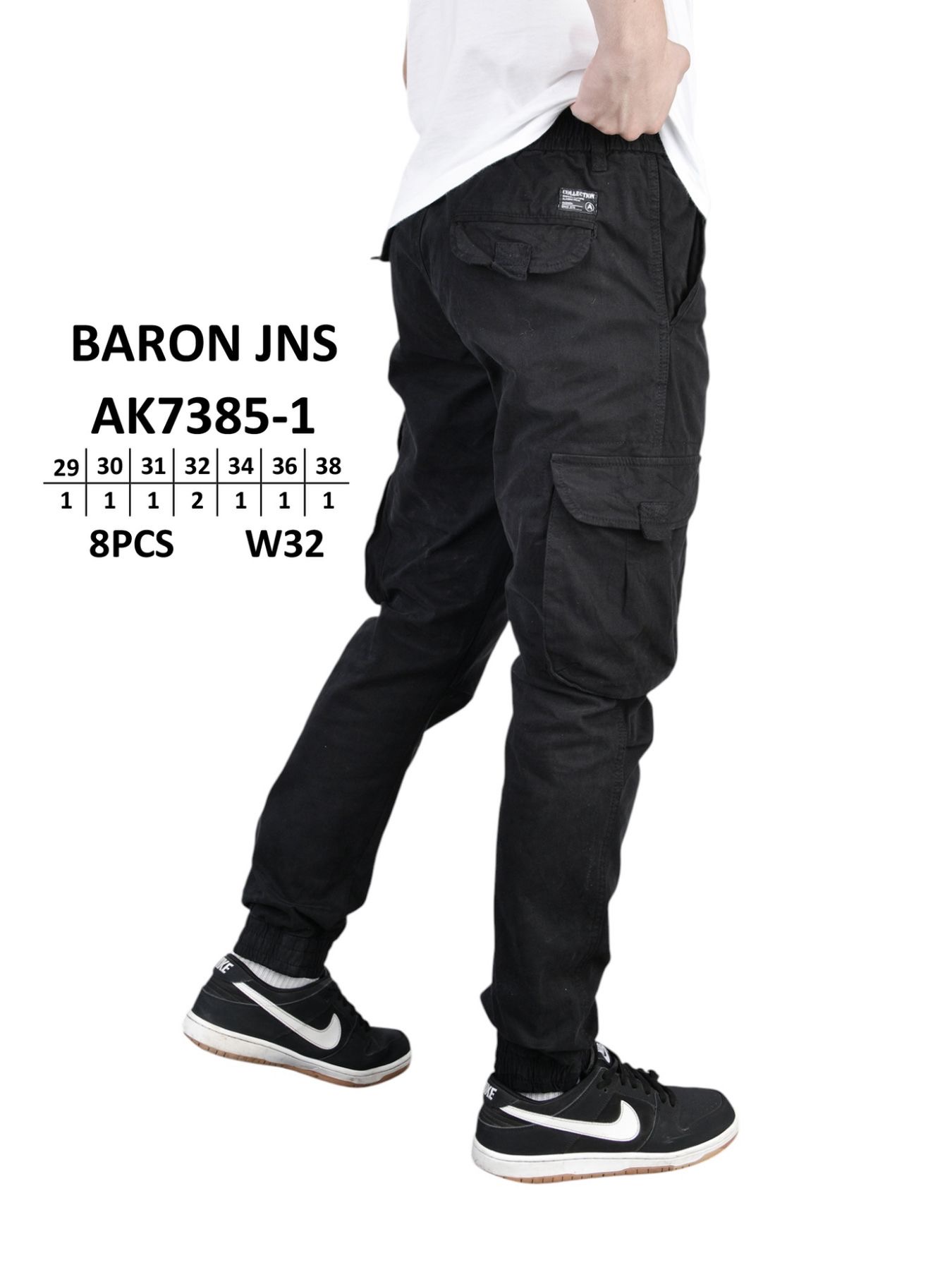 Джинсы God Baron (29-38) AK7385-1 black (деми)