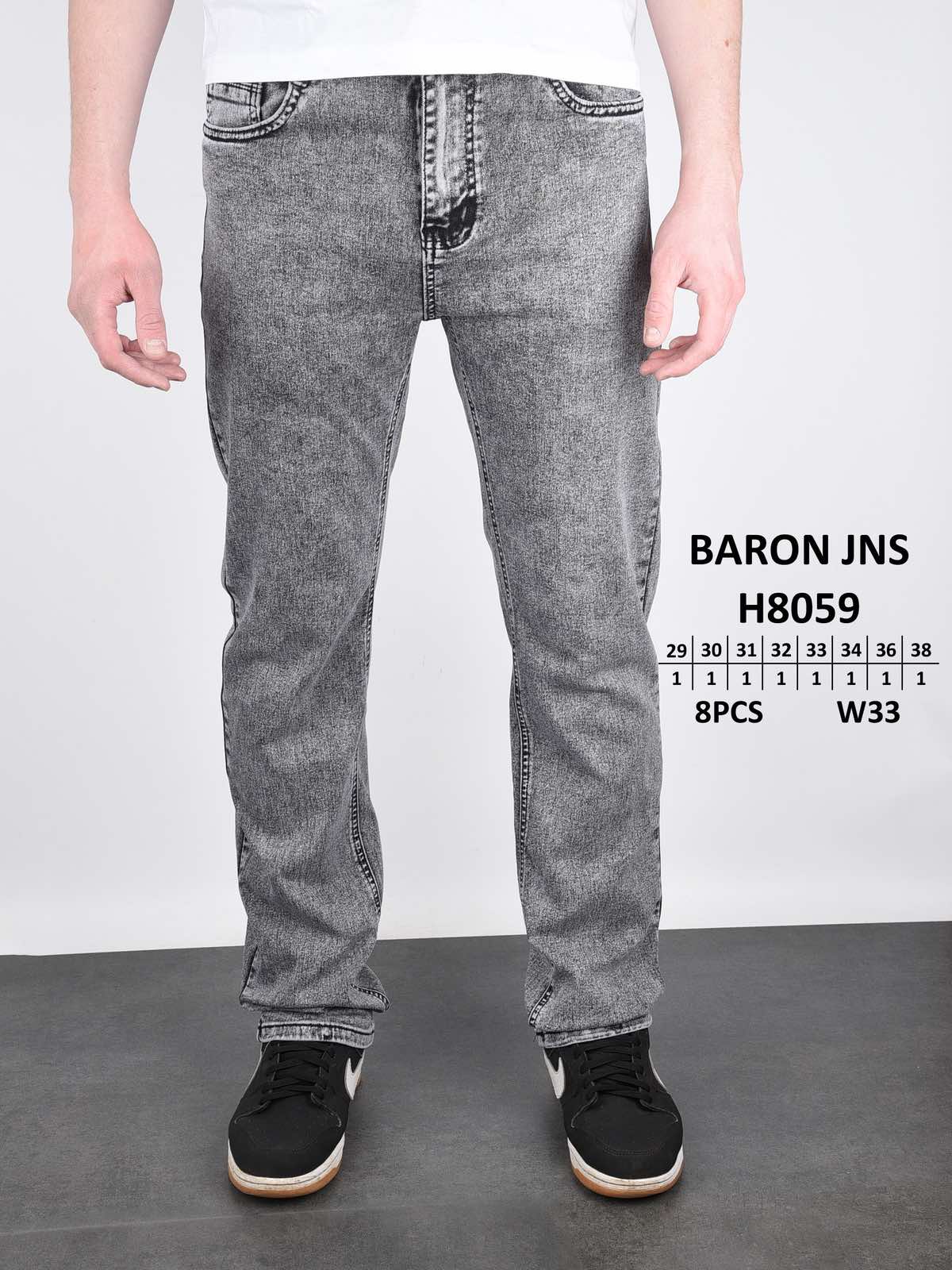 Джинсы God Baron (29-38) H8059 grey (деми)